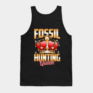 Cute Fossil Hunting Queen Girl's Paleontology Tank Top